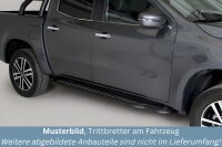 Trittbretter SCHWARZ für MERCEDES X-Klasse W470 Edelstahl Ø50mm mit TÜV