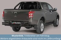 Trittbretter SCHWARZ für MITSUBISHI L200 KJOT Doppelkabine 2015- Edelstahl mit TÜV