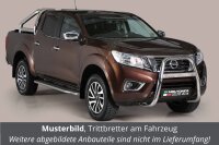 Trittbretter SCHWARZ für NISSAN Navara D231 Doppelkabine ab Bj. 2016> mit TÜV