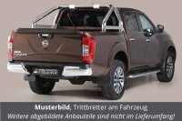 Trittbretter SCHWARZ für NISSAN Navara D231 Doppelkabine ab Bj. 2016> mit TÜV