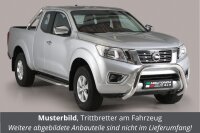 Trittbretter SCHWARZ für NISSAN Navara King Cab D231 Bj.2016- Edelstahl mit TÜV