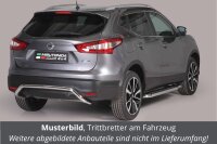 Trittbretter SCHWARZ für NISSAN Qashqai J11 ab Bj.2014> Edelstahl Ø50mm mit TÜV