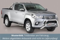 Trittbretter SCHWARZ für TOYOTA HiLux Extra Cab ab Bj. 2016- Edelstahl mit TÜV