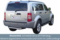 Schwellerrohre mit Tritt für DODGE Nitro KJ 2007> Edelstahl Ø76mm mit TÜV