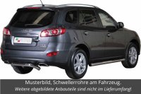 Schwellerrohre mit Tritt für HYUNDAI Santa Fe CM 2010-12 Edelstahl Ø76mm mit TÜV