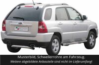 Schwellerrohre mit Tritt für KIA Sportage JE 2008-10 Edelstahl Ø76mm mit TÜV