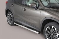 Schwellerrohre mit Tritt für MAZDA CX5 2015-16 Edelstahl Ø76mm mit TÜV