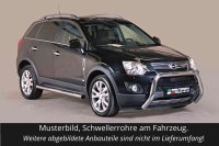 Schwellerrohre mit Tritt für OPEL Antara L-A 2011> Facelift Edelstahl Ø76mm TÜV