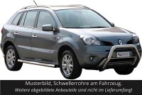 Schwellerrohre mit Tritt für RENAULT Koleos Y 2008> Edelstahl Ø76mm mit TÜV