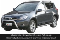 Schwellerrohre mit Tritt für TOYOTA RAV 4 XA3 2006-09 Edelstahl Ø76mm mit TÜV