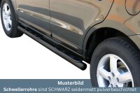 Schwellerrohre mit Tritt SCHWARZ für HYUNDAI Santa...