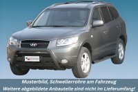 Schwellerrohre mit Tritt SCHWARZ für HYUNDAI Santa...