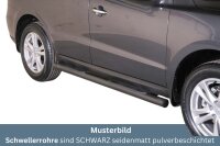 Schwellerrohre mit Tritt SCHWARZ für HYUNDAI Santa...