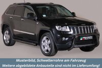 Schwellerrohre mit Tritt SCHWARZ für JEEP Grand...