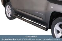 Schwellerrohre mit Tritt SCHWARZ für JEEP Compass PK...