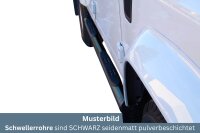 Schwellerrohre mit Tritt SCHWARZ für LAND ROVER...