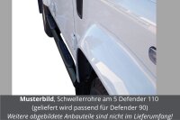 Schwellerrohre mit Tritt SCHWARZ für LAND ROVER...