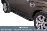 Schwellerrohre mit Tritt SCHWARZ für LAND ROVER...