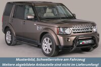 Schwellerrohre mit Tritt SCHWARZ für LAND ROVER Discovery 4 LA V2A Ø76mm mit TÜV