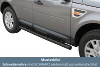 Schwellerrohre mit Tritt SCHWARZ für LAND ROVER...