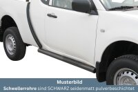 Schwellerrohre mit Tritt SCHWARZ für MITSUBISHI L200...