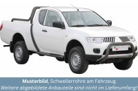 Schwellerrohre mit Tritt SCHWARZ für MITSUBISHI L200...