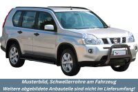 Schwellerrohre mit Tritt SCHWARZ für NISSAN X-Trail...