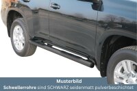 Schwellerrohre mit Tritt SCHWARZ für TOYOTA Land Cruiser J15 150 5-Türer 2009> V2A Ø76mm TÜV