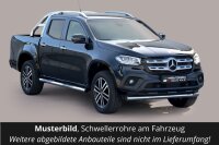 Schwellerrohre mit Tritt für MERCEDES X-Klasse W470 Edelstahl Ø76mm mit TÜV