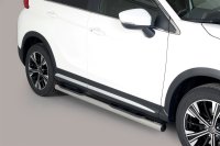 Schwellerrohre mit Tritt für MITSUBISHI Eclipse Cross Bj.2018> V2A Ø76mm mit TÜV