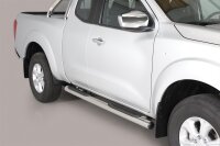 Schwellerrohre mit Tritt für NISSAN Navara King Cab D231 ab Bj.2016- Ø76mm TÜV