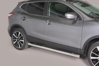 Schwellerrohre mit Tritt für NISSAN Qashqai J11 ab Bj.2014> V2A Ø76mm mit TÜV