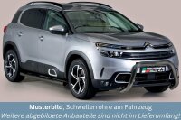 Schwellerrohre mit Tritt SCHWARZ für CITROËN C5 Aircross 2019> V2A Ø76mm mit TÜV