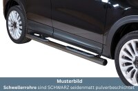 Schwellerrohre mit Tritt SCHWARZ für Fiat 500X...