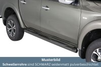 Schwellerrohre mit Tritt SCHWARZ für Fiat Fullback...