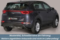 Schwellerrohre mit Tritt SCHWARZ für KIA Sportage QL...