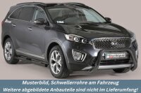 Schwellerrohre mit Tritt SCHWARZ für Kia Sorento UM Bj. 2015-2020 V2A Ø76mm TÜV