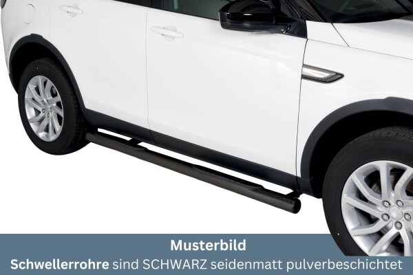 Schwellerrohre mit Tritt SCHWARZ für LAND ROVER Discovery Sport 5 V2A Ø76mm TÜV