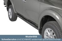 Schwellerrohre mit Tritt SCHWARZ für MITSUBISHI L200...