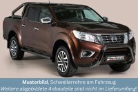 Schwellerrohre mit Tritt SCHWARZ für NISSAN Navara...