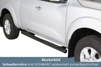 Schwellerrohre mit Tritt SCHWARZ für NISSAN Navara...