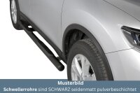 Schwellerrohre mit Tritt SCHWARZ für NISSAN X-Trail...