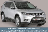 Schwellerrohre mit Tritt SCHWARZ für NISSAN X-Trail T32 ab Bj.2015- Ø76mm TÜV