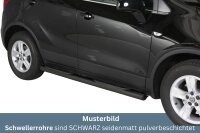 Schwellerrohre mit Tritt SCHWARZ für OPEL Mokka & Mokka X V2A Ø76mm mit TÜV