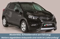 Schwellerrohre mit Tritt SCHWARZ für OPEL Mokka & Mokka X V2A Ø76mm mit TÜV