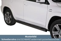 Schwellerrohre mit Tritt SCHWARZ für TOYOTA RAV 4 2010-12 V2A Ø76mm mit TÜV