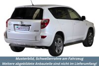 Schwellerrohre mit Tritt SCHWARZ für TOYOTA RAV 4 2010-12 V2A Ø76mm mit TÜV