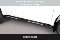 Schwellerrohre Design oval mit Tritt für DACIA Duster Bj. 2018- Edelstahl mit TÜV