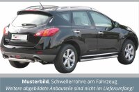 Schwellerrohre mit Tritt für NISSAN Murano Bj.08- Edelstahl Ø76mm mit TÜV