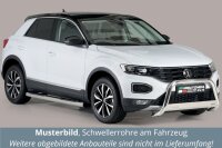 Schwellerrohre mit Tritt für VW T-ROC ab Bj.17- Edelstahl Ø76mm mit TÜV